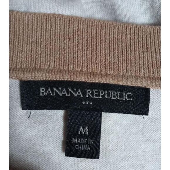 Banana Republic‎ Sweater Ladies Medium Brown Tan Color Block - Picture 4 of 6